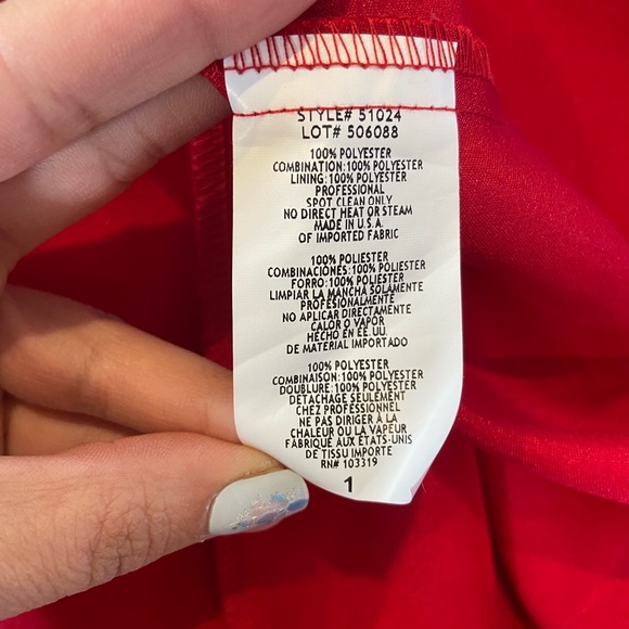 Blondie Nites Red Mermaid Prom Dress - Size 1 - Picture 15 of 16